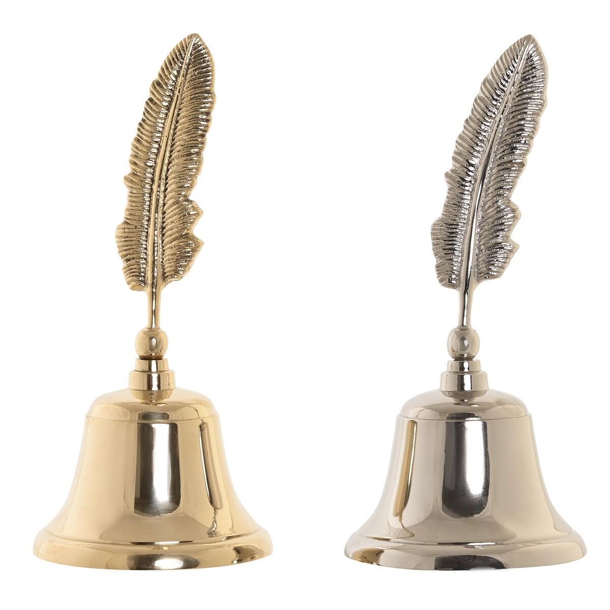 Statua Decorativa DKD Home Decor Campana Dorato Argentato Vintage 10 x 10 x 2