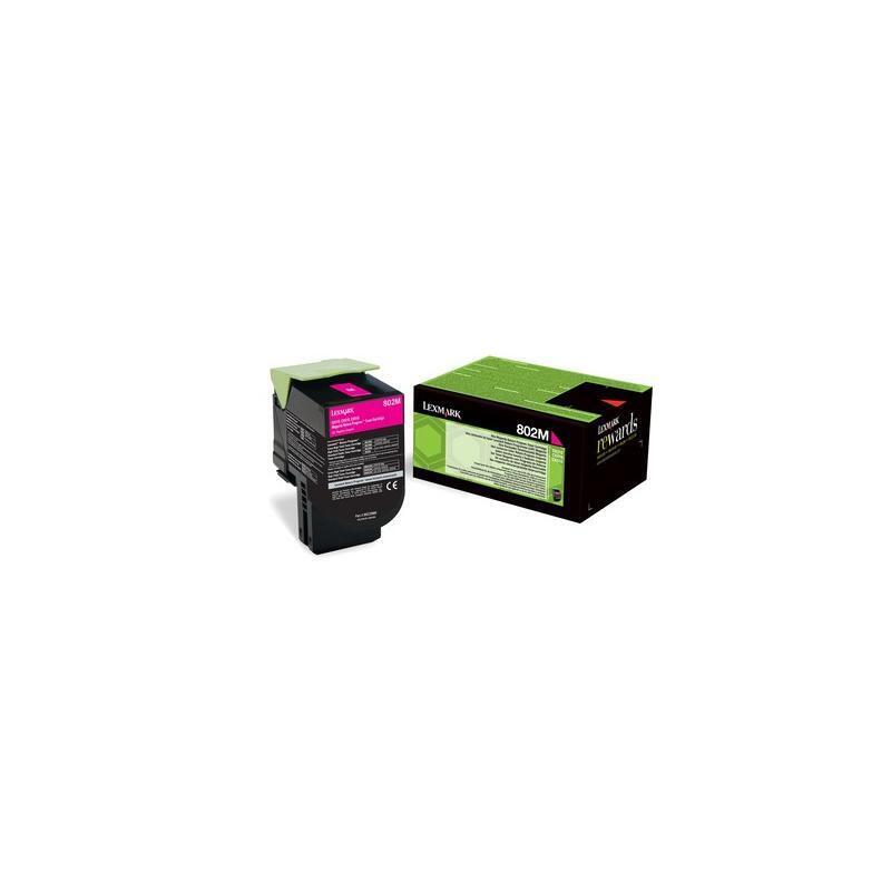 ORIGINALE LEXMARK 802M MAGENTA 80C20M0 PER LEXMARK CX310N CX310DN CX410DE CX410D