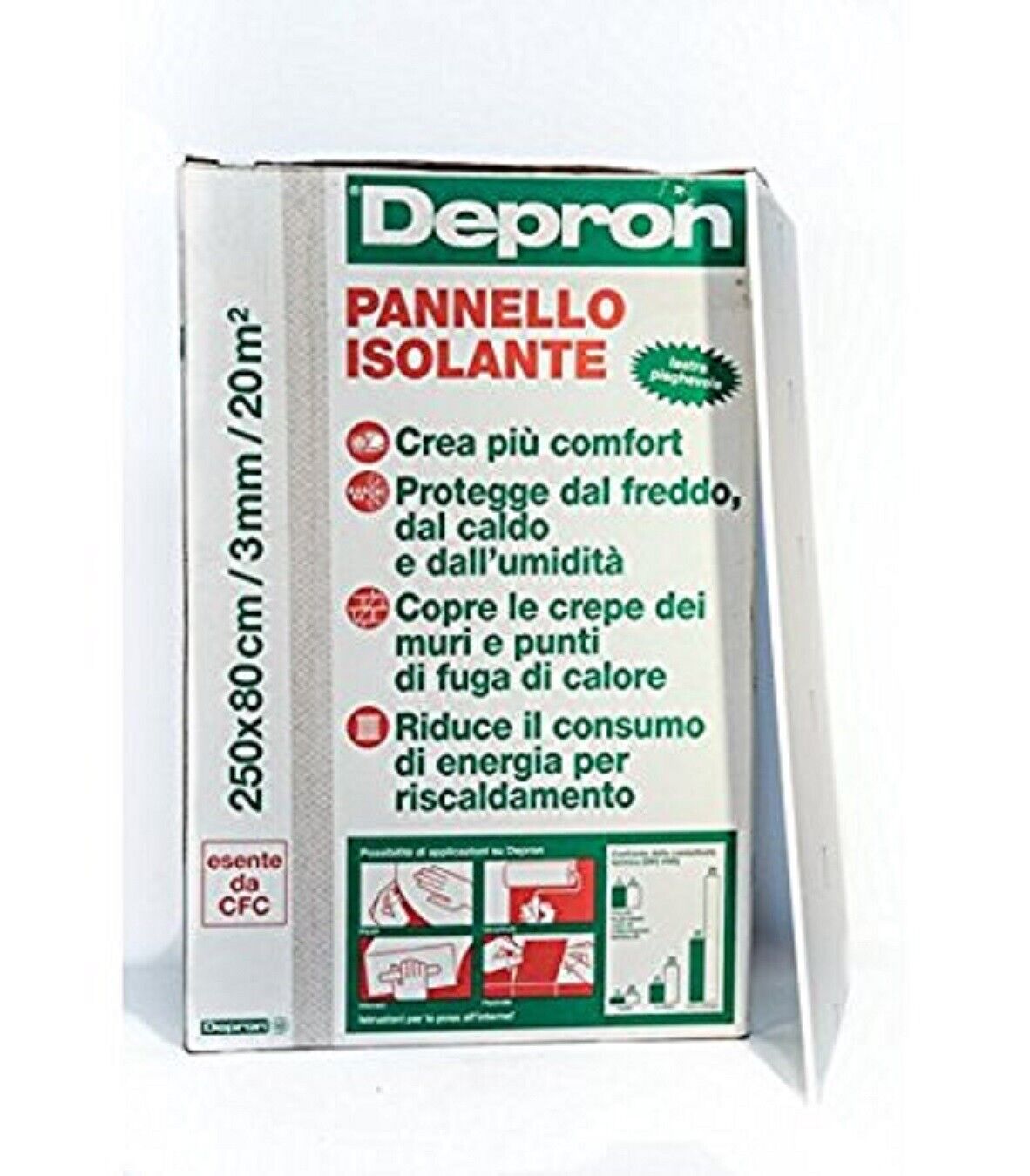 KIT 20 PANNELLI ISOLANTI DEPRON 125X80CM H3mm