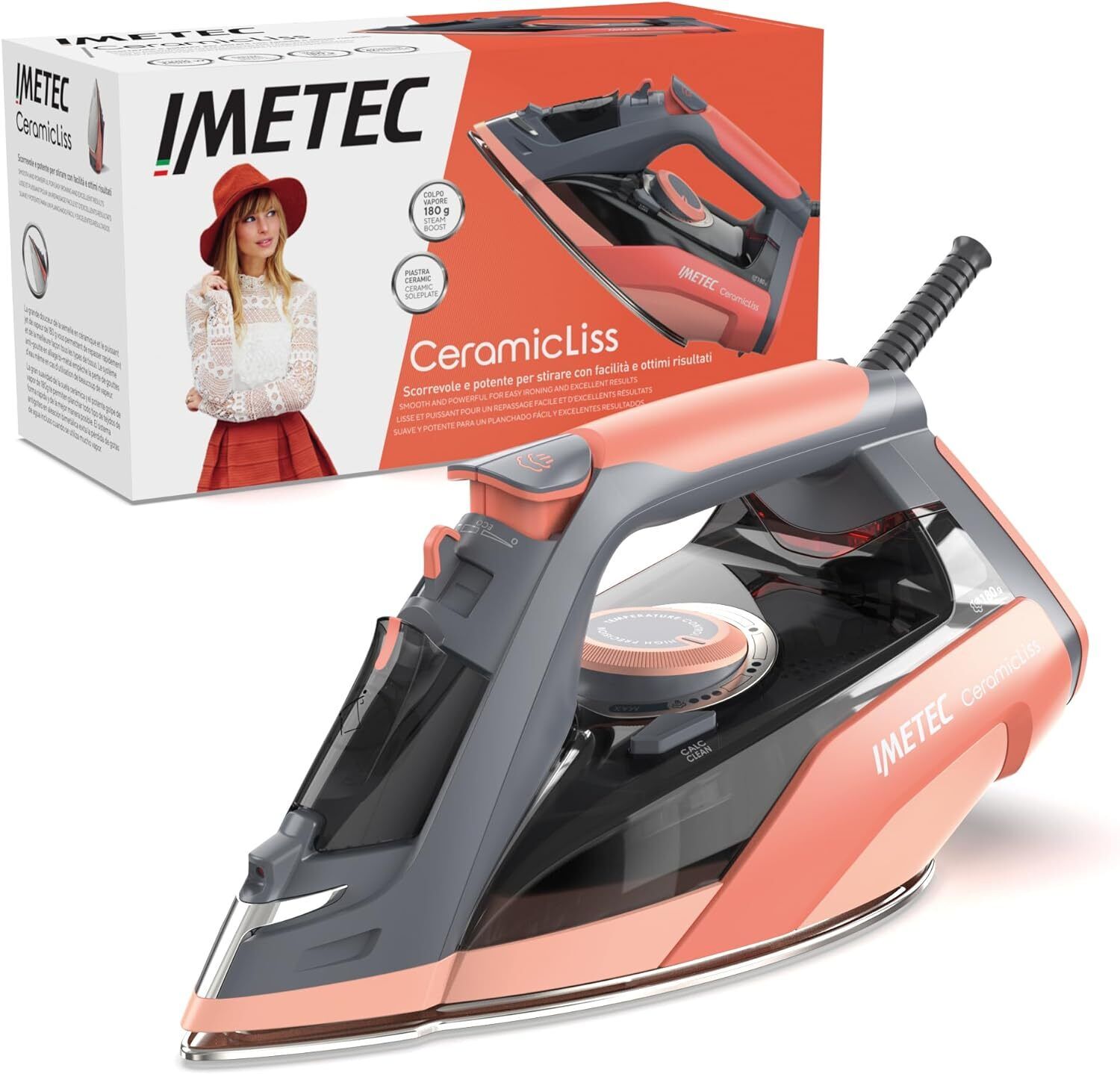 Imetec Ceramicliss - Ferro Stiro a Vapore - Quadrupla Protezione Anticalcare...