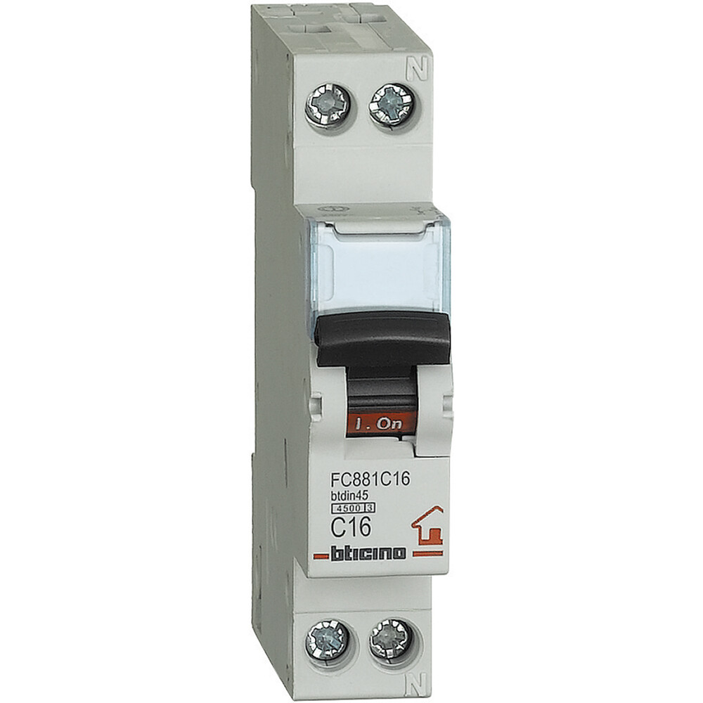 BTICINO FC881C16 INTER. MAGNETOTERMICO 1+N 16A 4500KA