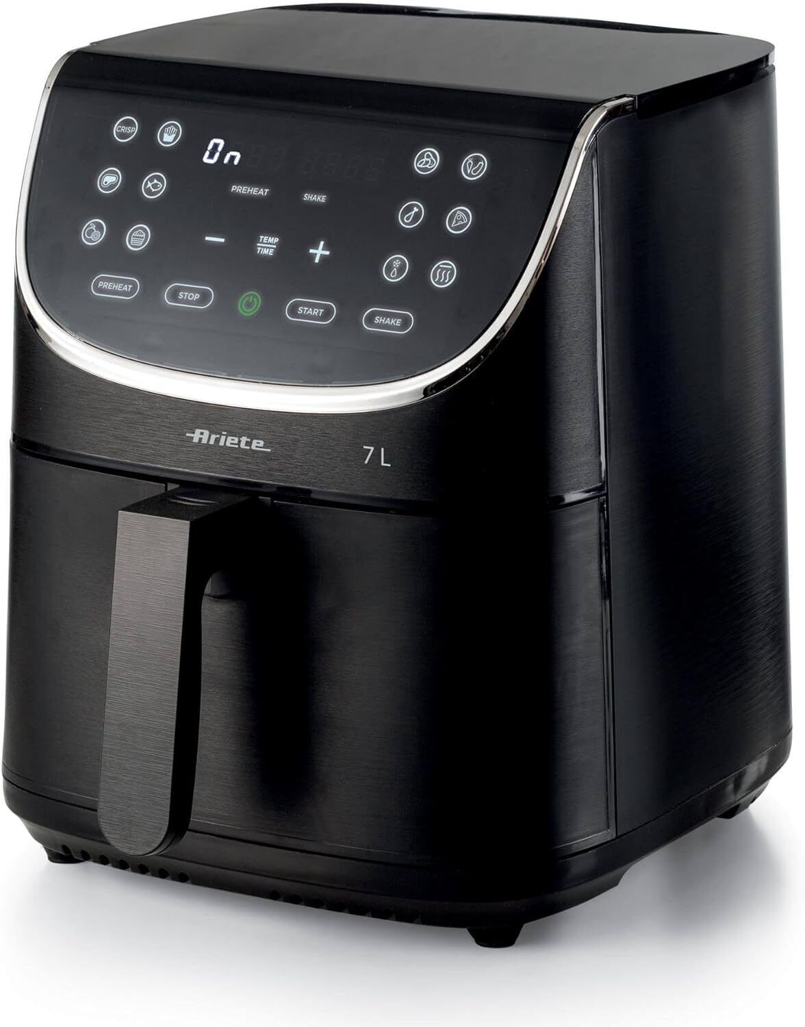 Ariete Airy Fryer 7L 4627, Friggitrice ad Aria 7L, Timer da 60 7 Litri, Nero
