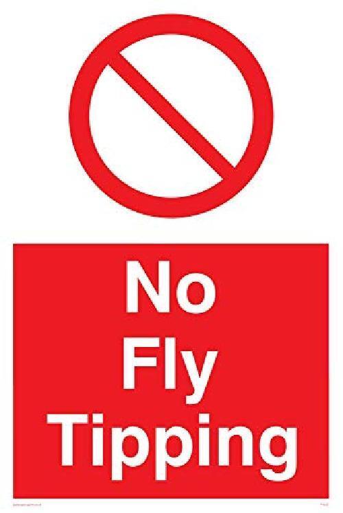 Viking segni pv5237-a4p-1 m"No Fly Tipping" Sign, plastica, 1 mm semirigida, 300