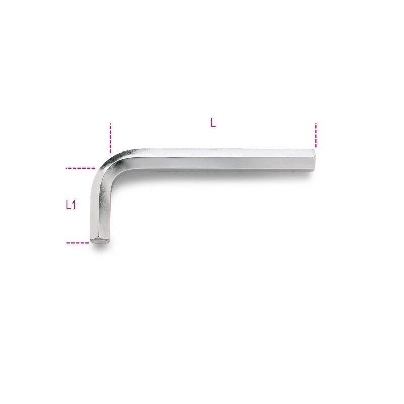 CHIAVI MASCHIO ESAGONALE PIEGATE CROMATE MM 2 ART. 96