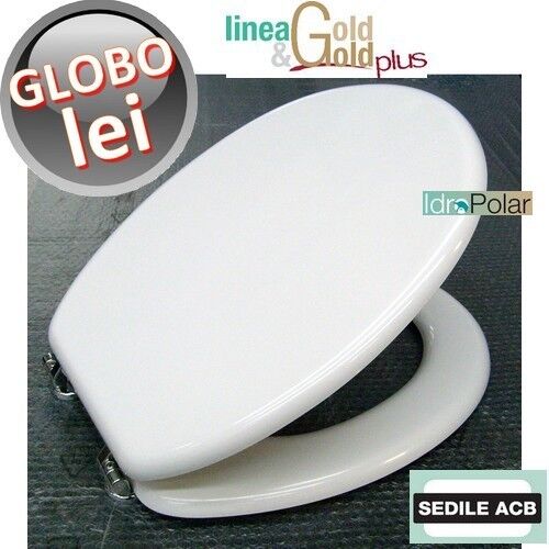 NUOVO SEDILE WC LEI CERAMICA GLOBO ACB ERCOS GOLD COPERCHIO WC BAGNO ITALY
