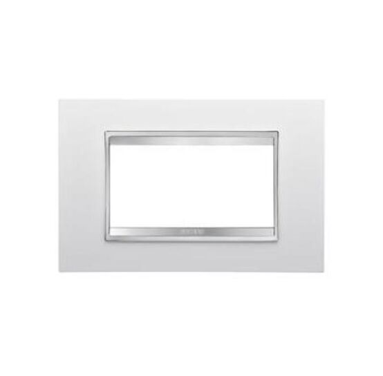 GEWISS GW 16204TB CHORUS LUX PLACCA 4 MODULI TECNOPOLIMERO BIANCO LATTE