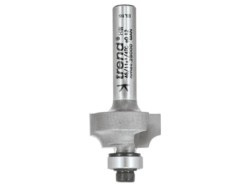 Trend 46/11 x 1/4 TCT Cuscinetto Guidato Ovolo & Rotonda Sopra 3.2mm Raggiata