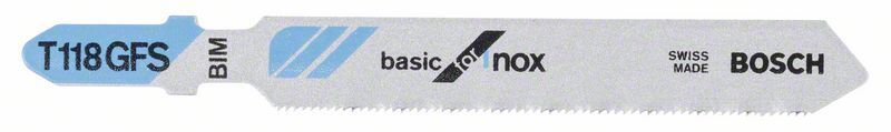 BOSCH 2608636496 Foglia Di Sega Alternativo T 118 Gfs Basic For Inossidabile