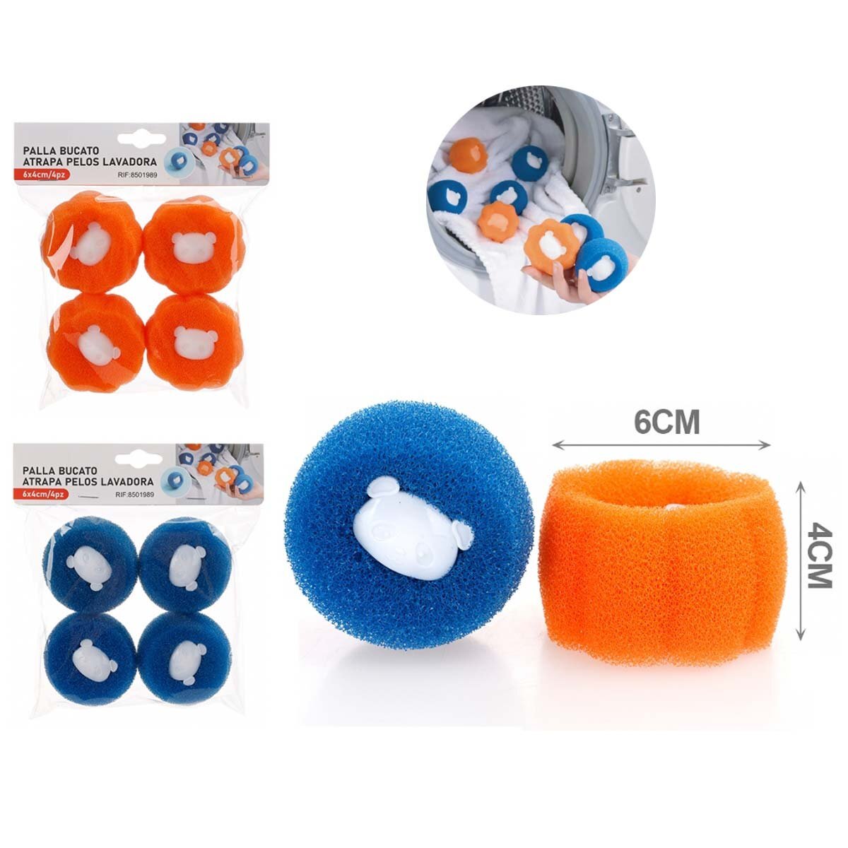 4 Pezzi Acchiappa Peli Lanugine per Lavatrice Sfere per Bucato Riutilizzabili pe