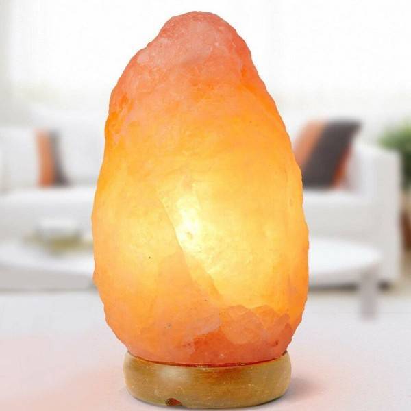 Lampada Di Sale Himalaya Salgemma Grezza 700gr Luce Led Da Tavolo A Batteria