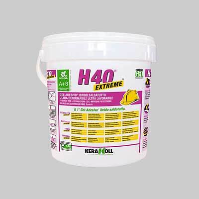 Colla per piastrelle in pasta 'h40 extreme' kerakoll 10 kg - col. bianco (10 kg)
