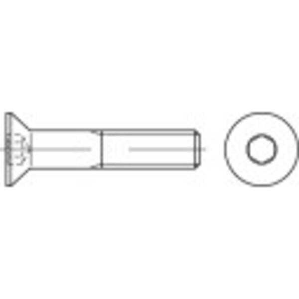 Toolcraft 148789 viti svasate m3 10 mm interno esagonale iso 10642 acciaio 100