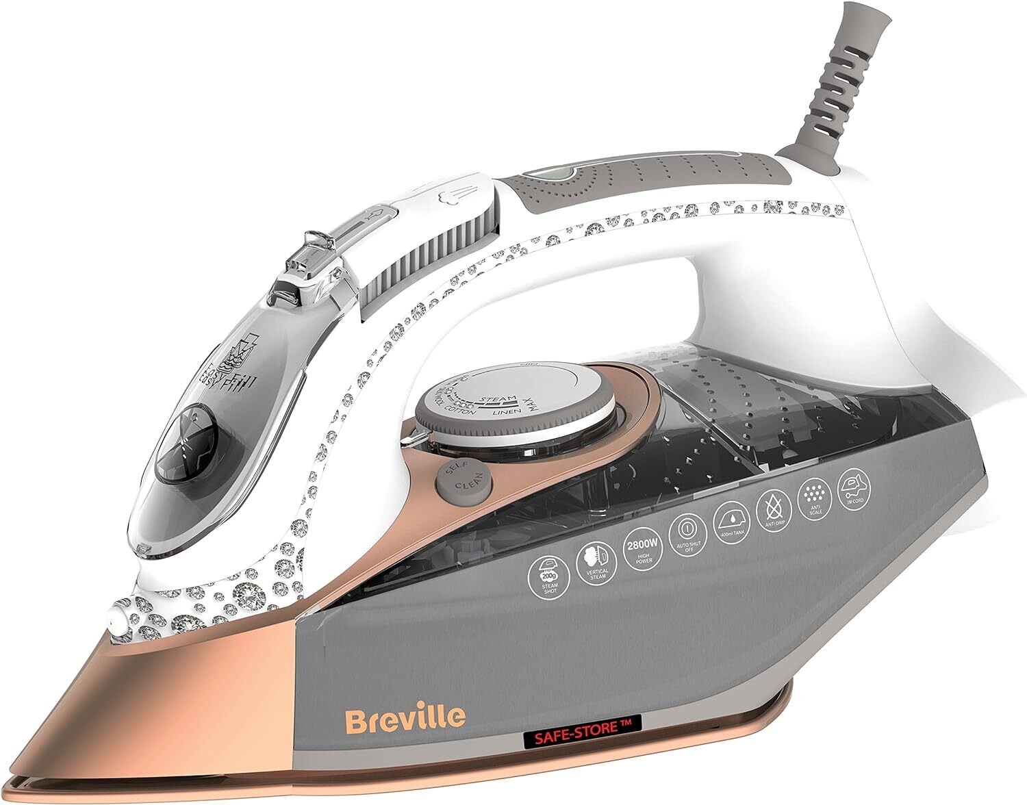 Breville DIAMONDXPRESS 2800W Ferro da Stiro, Piastra 2800 watt