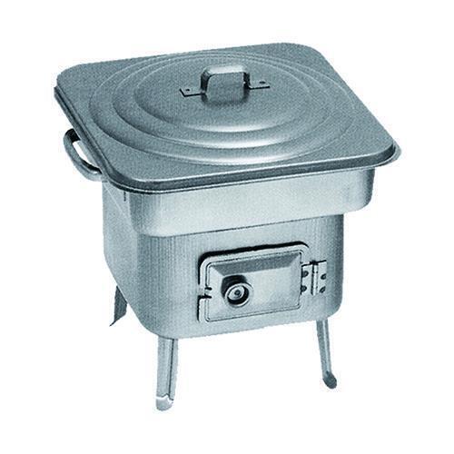 FORNO BASSO 'PIC NIC'  cm 25x25xH 35 A carbonella. In lamiera stampata.