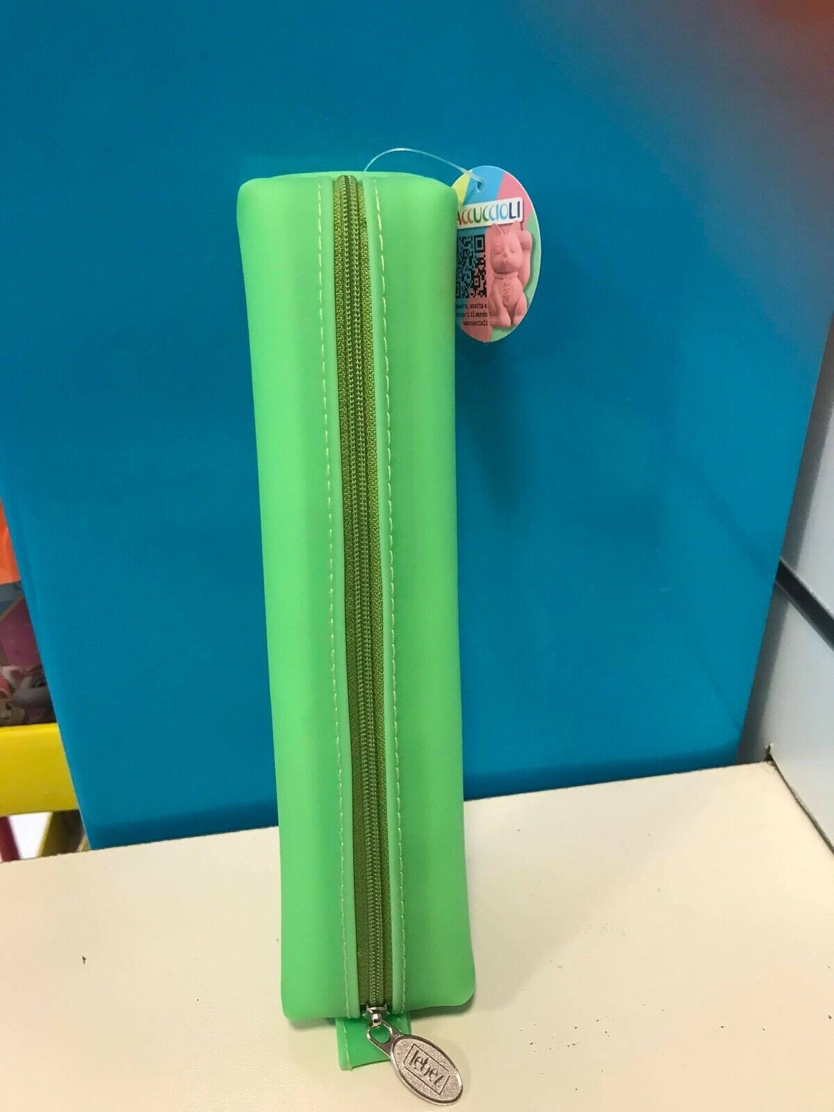 Lebez Saccucciolo Mini PORTAPENNE - LINGOTTO VERDE CHIARO SILICONE
