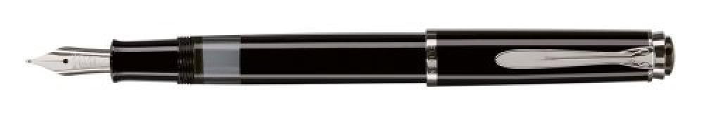 Pelikan 971986 - Penna Stilografica Linea M205 Classic, Nero, Dettagli Argento S