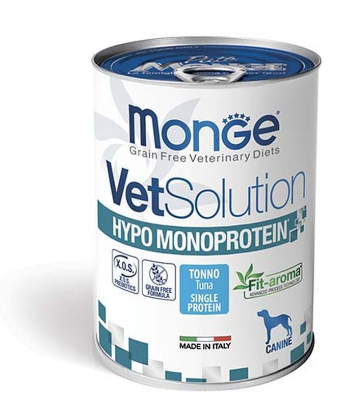 Monge Cane Vetsolution Hypoallergenic Monoproteico 400gr Tonno
