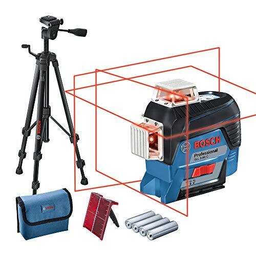 NEW - Bosch Professional GLL 3-80 C Livella Laser Rosso, con App, Raggio dAzion