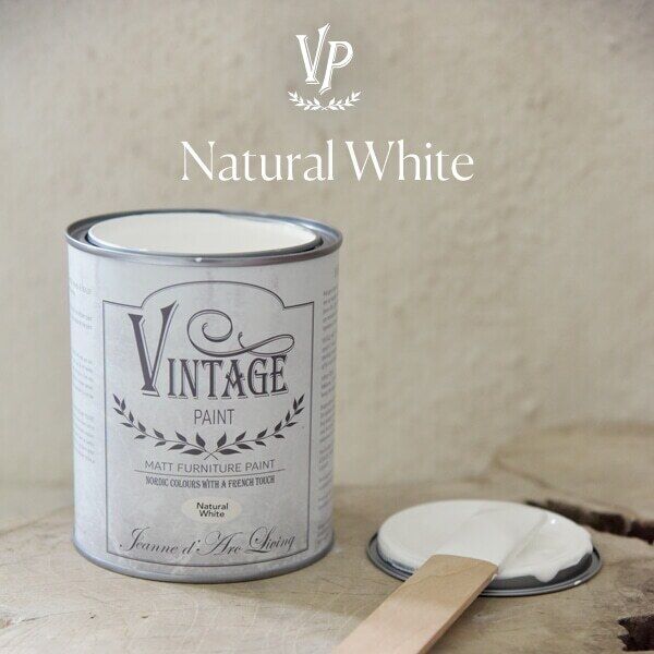 CHALK PAINT 700ML NATURAL WHITE EFFETTO SHABBY - VINTAGE PAINT