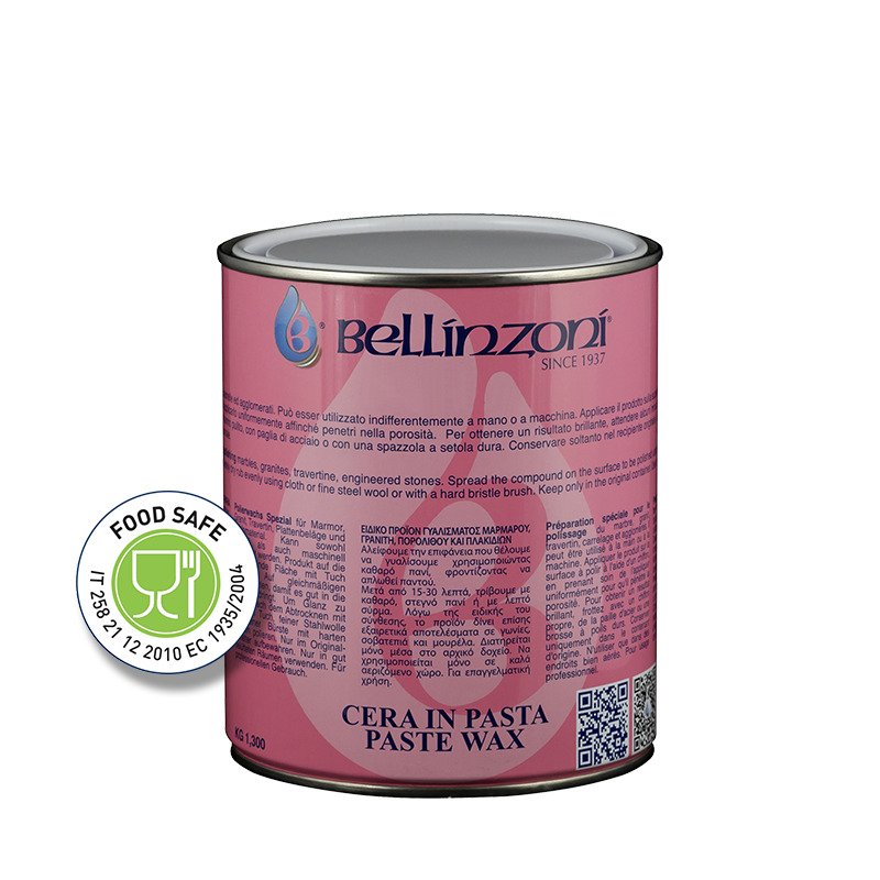 BELLINZONI® CERA IN PASTA PER LUCIDARE MARMI, GRANITI E PIETRE Kg 1,3 (ML.750)