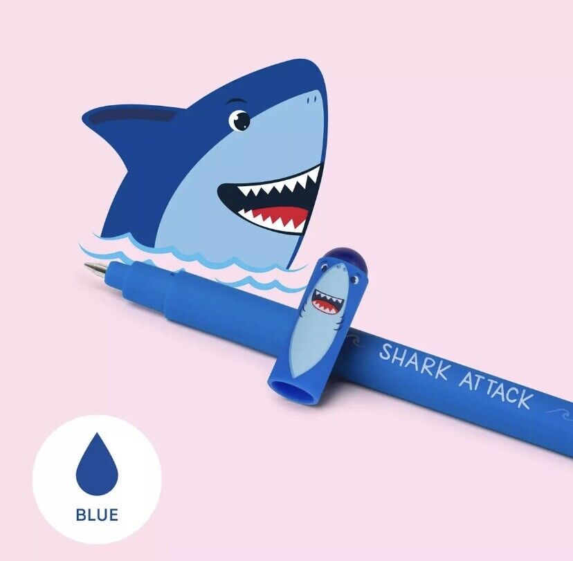 Penna Cancellabile Shark Legami Squalo Ricaricabile Inchiostro Blu