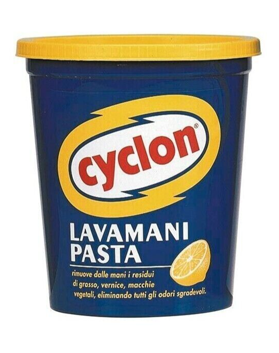 Cyclon Pasta Lavamani per Meccanici al Limone grasso motori, olio, nafta 1kg.