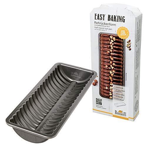 Birkmann  Facile da Forno Half Round Loaf Pan, Metallo, Grigio, 30 cm