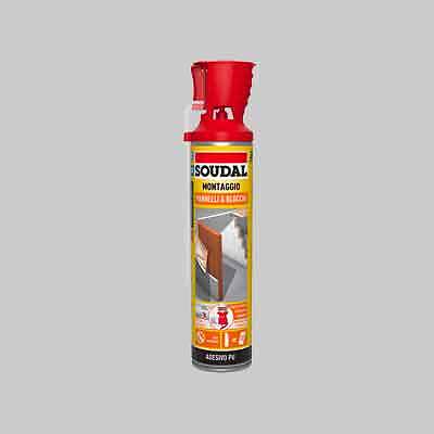 Adesivo poliuretanico pannelli e blocchi con applicatore soudal 600 ml SOUDAL