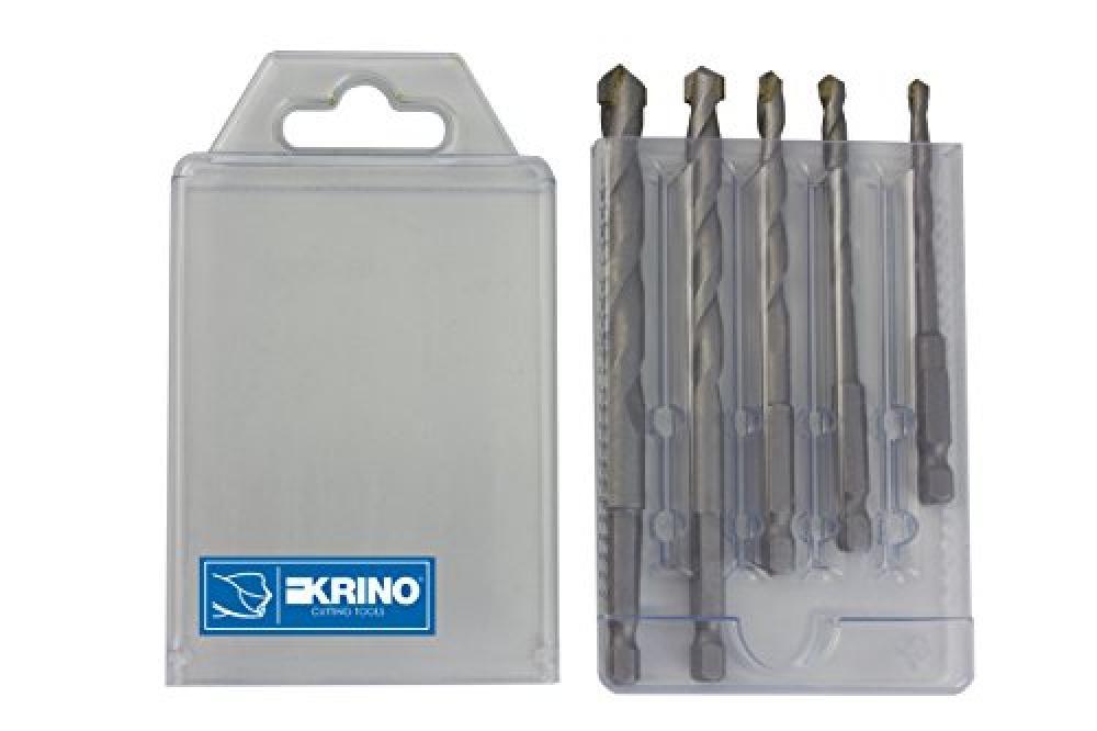 Krino 03057700 - Set  Punte Superior con Attacco Esagonale 1/4 per Muro e Cement