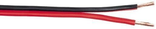 PIATTINA ROSSO NERA 2x0,35 0,35mmq CAVO FILO ELETTRICO ALTOPARLANTI STEREO mt.50