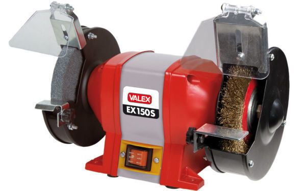 SMERIGLIATRICE COMBINATA DA BANCO MOLA CON SPAZZOLA PULITRICE VALEX EX150S 250W