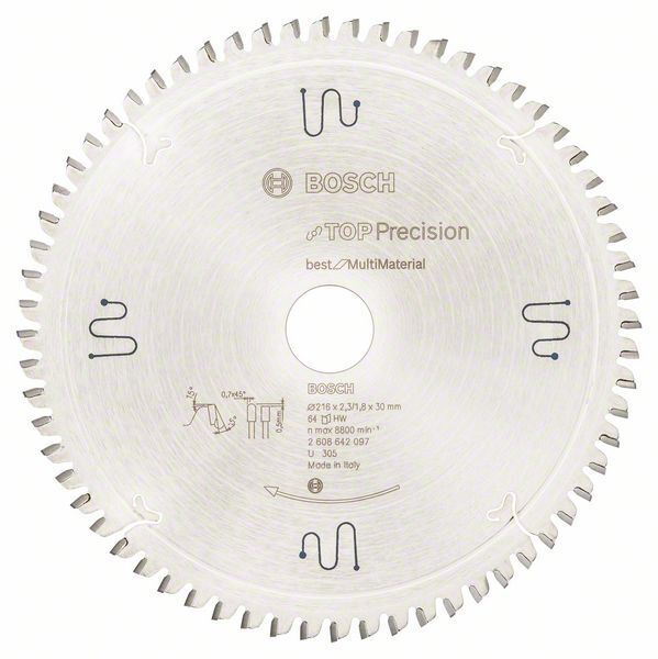 BOSCH 2608642097 Sega Top Precision Best Multi Material 216X30X2,3, 64