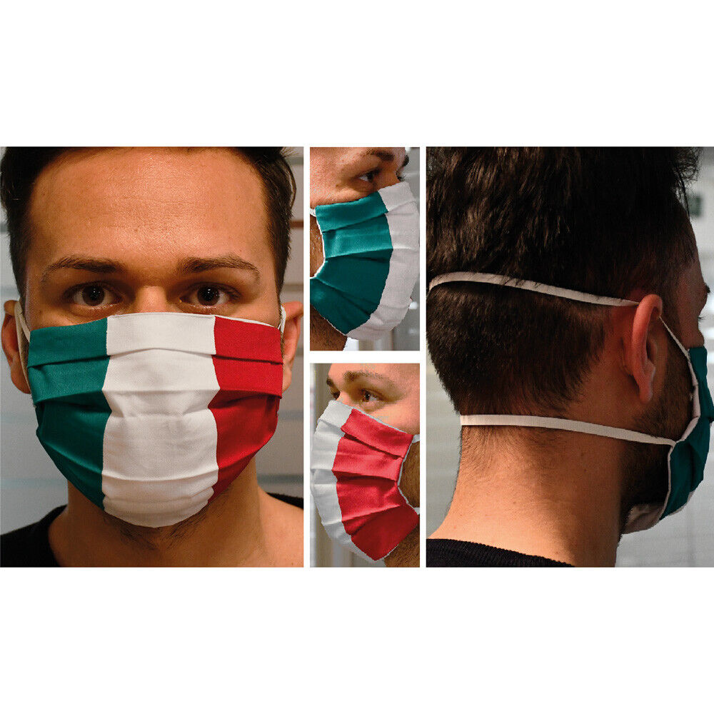 MASCHERINA IGIENICA PROTETTIVA RIUTILIZZABILE 'TRI cm. 19 x 8 - imbustata singol