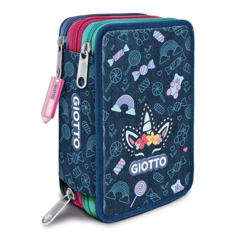 Astuccio 3 zip Candy Jeans Giotto