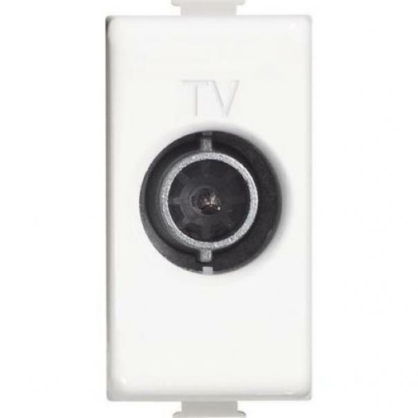 BTICINO MATIX PRESA TV COASSIALE PASSANTE TERMINALE 10DB 1 MODULO COLORE BIANCO