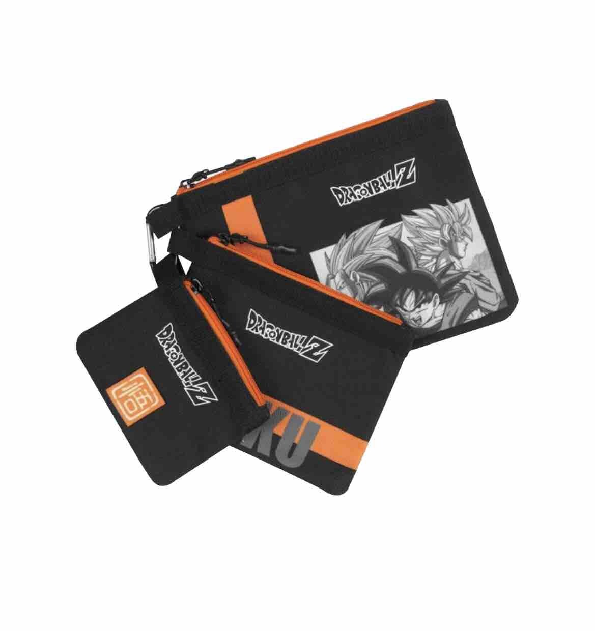 DragonBall Z Set 3 Buste piatte con zip Astucci