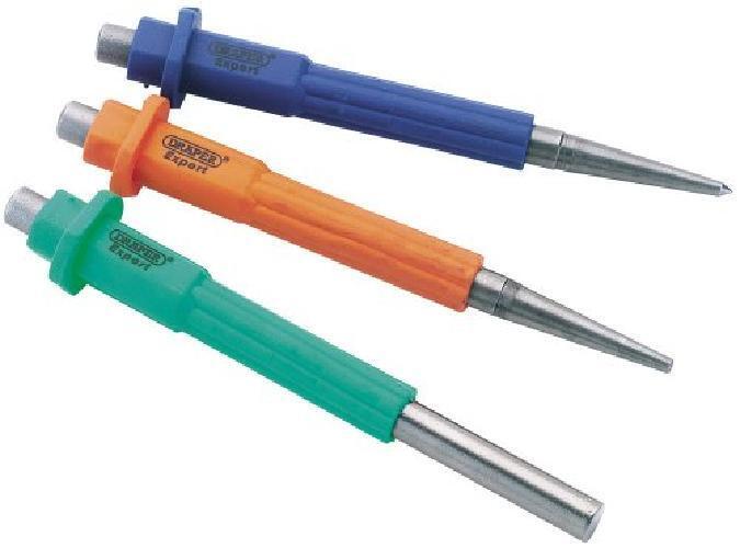 Draper 72041   Punzone per chiodi cacciaspine bulino da centri, set da 3 pezzi