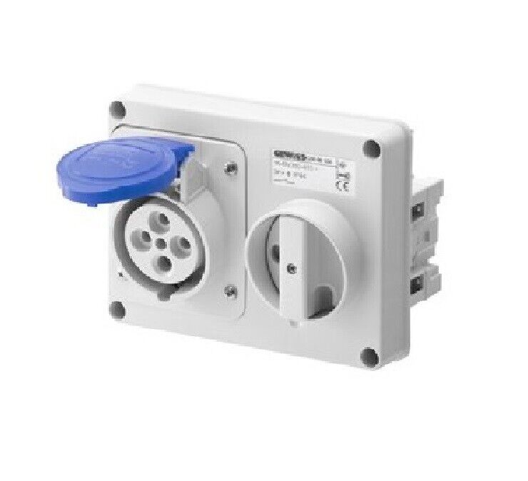 PRESA CEE INTERBLOCCATA ORIZZONTALE SENZA FONDO 230V 2P+T 16A GEWISS GW66104