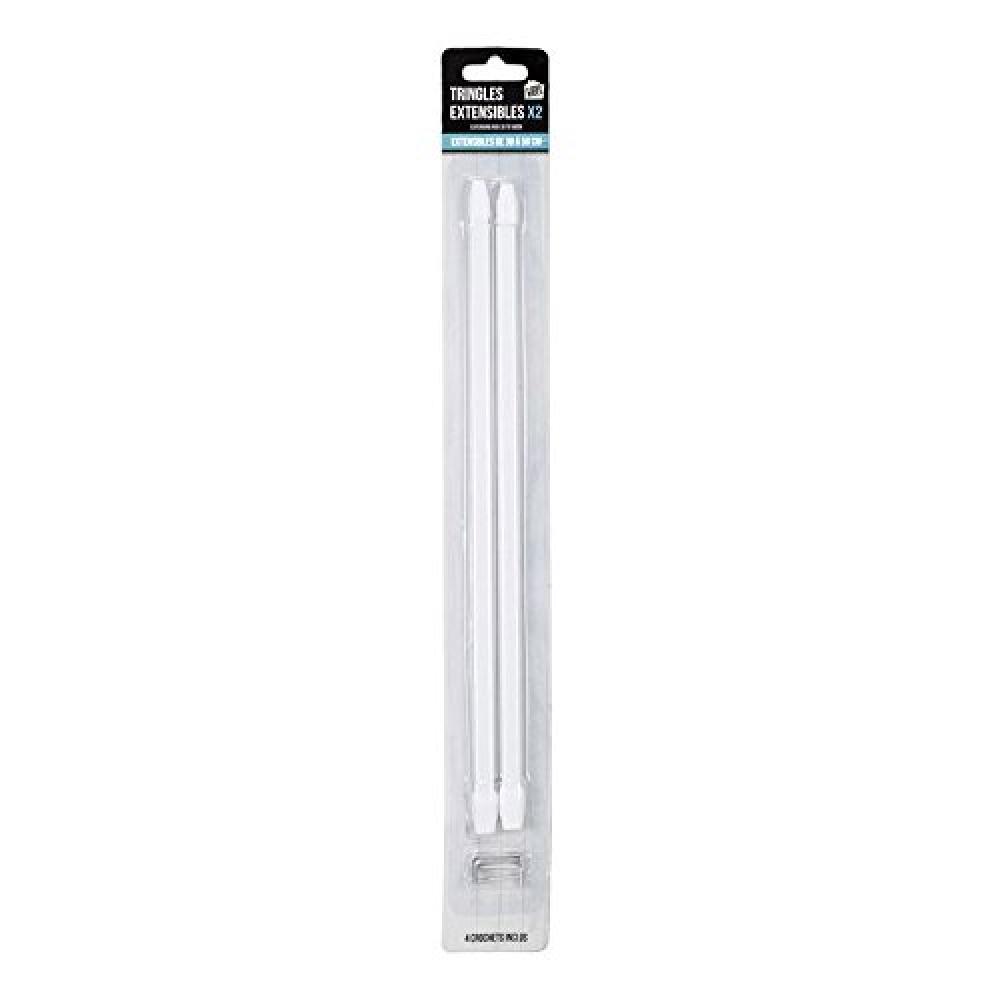 (TG. 30-50 cm) Je Cherche une Idee di8620 Barra extensible pl stico blanco 2 x 3