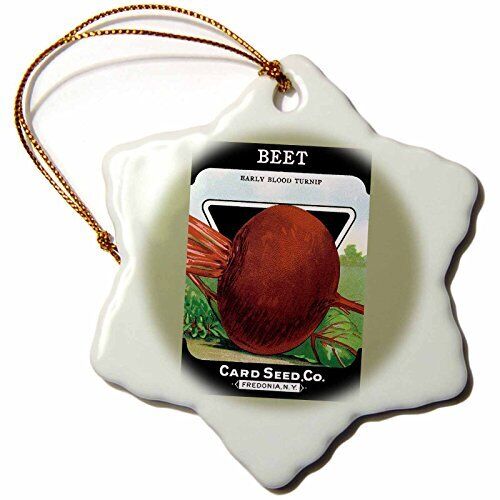 3dRose Beet precoce Blood Rapa Packet from Card Seed Company a Forma di Fiocco d