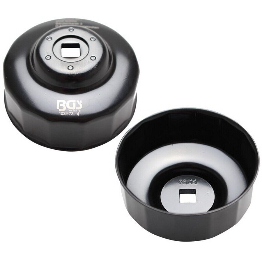 chiave a tazza per filtri olio 73 mm x p14 - codice bgs1039-73-14 BGS officina