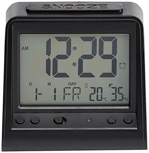 Amazon Basics   Sveglia digitale da tavolo con display con temperatura, data e l