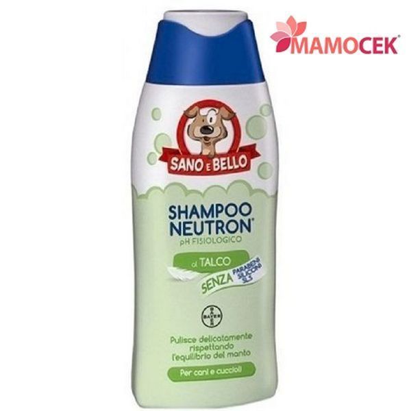 SHAMPOO NEUTRON pH Fisiologico al TALCO SANO e BELLO BAYER Cani delicato 250 ml