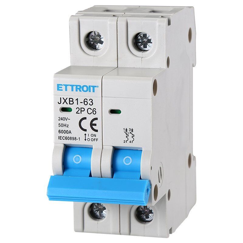 ETTROIT Interruttore Magnetotermico Automatico 2P 6A 6000A 220V Salvavita Stotz