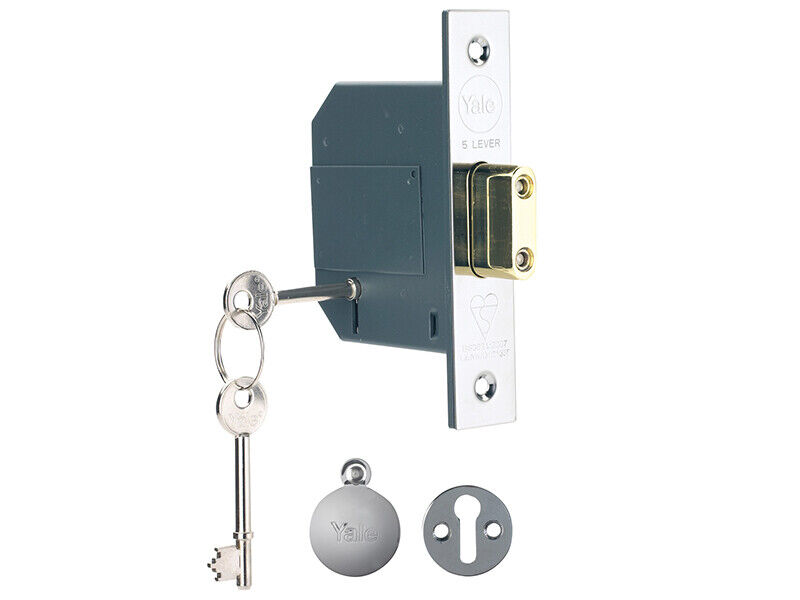 Yale Locks PM562 Hi-Security BS 5 Leva Serratura da Infilare 81mm 3in Lucidato