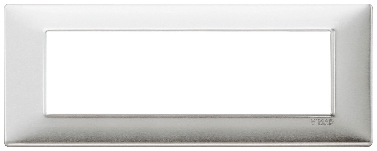 VIMAR 14657.81 PLACCA 7 MODULI ALLUMINIO SATINATO SERIE PLANA
