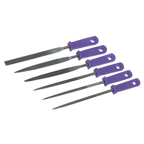 KIT SET 6 LIME MINI LIMA LAVORI PRECISIONE a AGO PUNTA TONDA TRIANGOLARE PIATTA