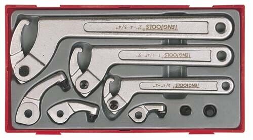 TENGTOOLS 102120102 Set Di Chiavi Di Gancio Articolati TTHP08