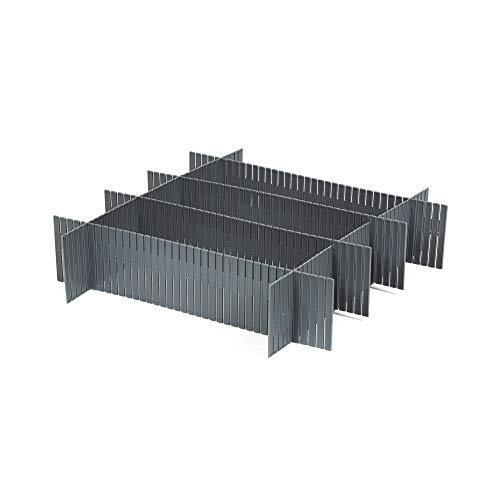 Compactor 3 Set da 6 Separatori cassetti, Grigio