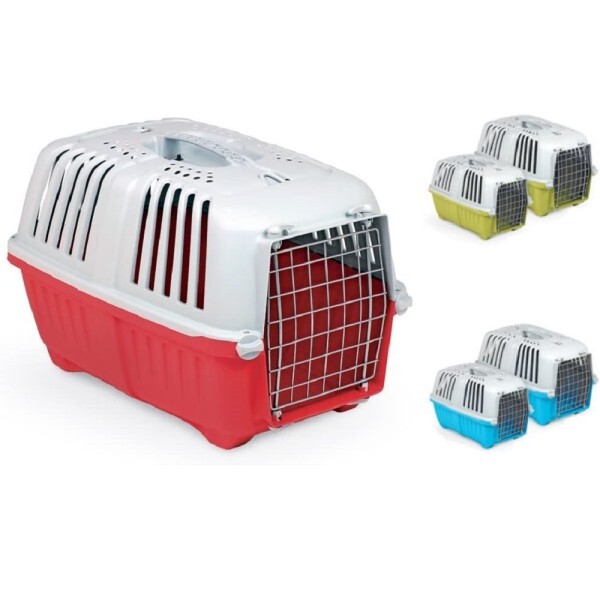 Trasportino Pratiko Metal Da Viaggio Porta Metallica Per Cani Gatti 55x36x36 Cm